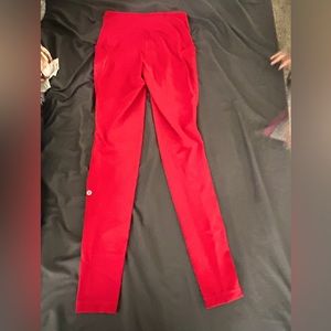 Lululemon red leggings, in great condition.